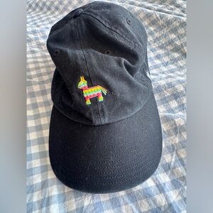 47 Brand Black Dad Hat with Rainbw Llama Embroidery